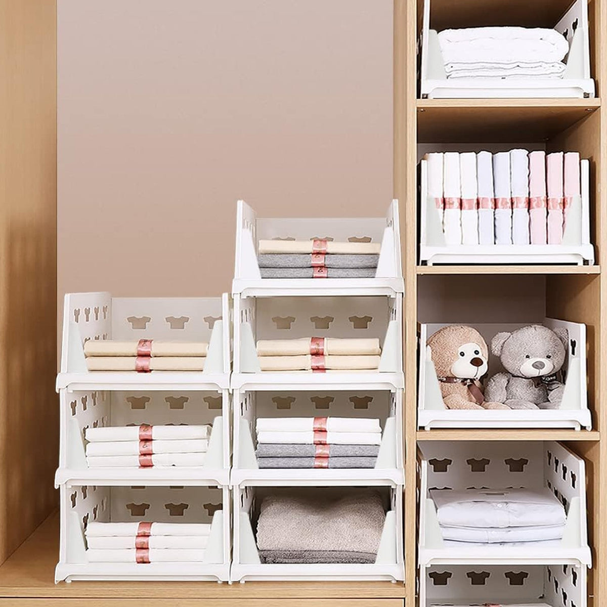 Stackable Storage Cart – 4-Layer Foldable Organizer
