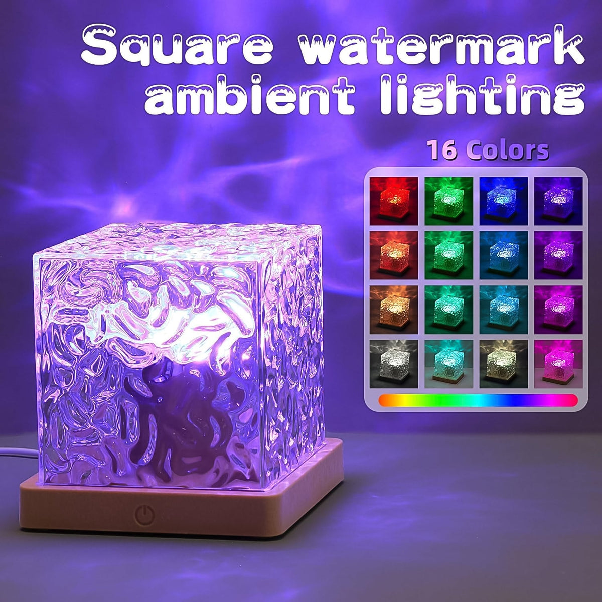 Ocean Wave Projector Lamp with 16 RGB Dynamic Water Ripple – view 7