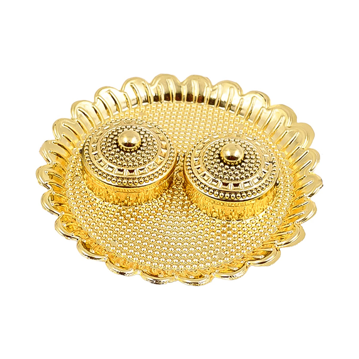 Puja Thali – Round Kumkum Holder for Festivals & Gifts – alternate view