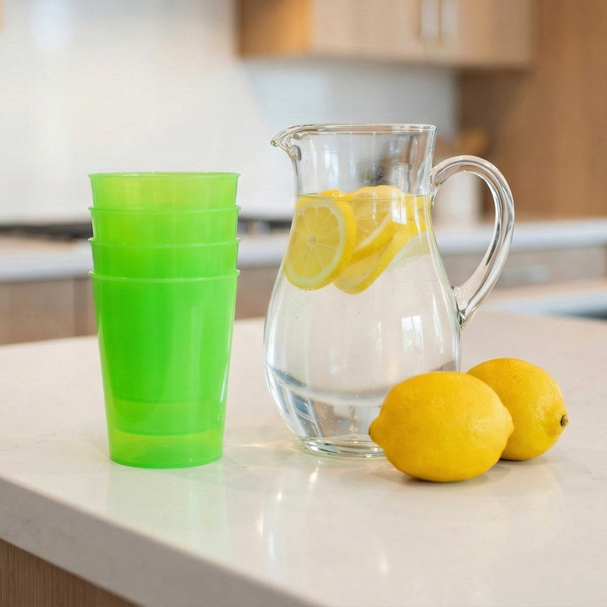 Reusable Plastic Tumblers – BPA-Free 4-Piece set – view 7