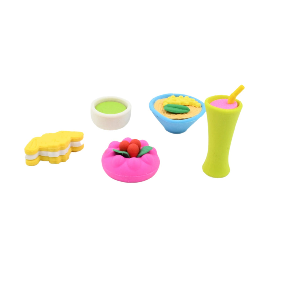 Fancy Erasers for Kids – 3D Mix Design Colorful set – alternate view