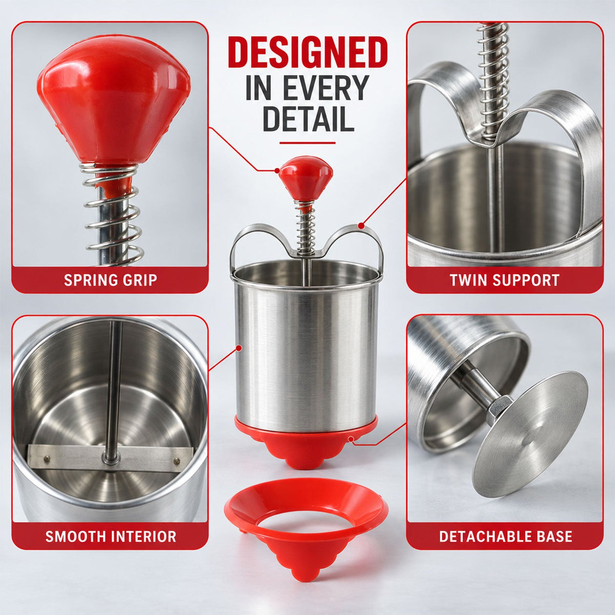 Medu Wada Maker – Stainless Steel Donut Dispenser – view 9
