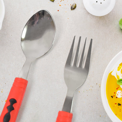 Stainless Steel Cutlery set – 24-Piece with Stand – close-up