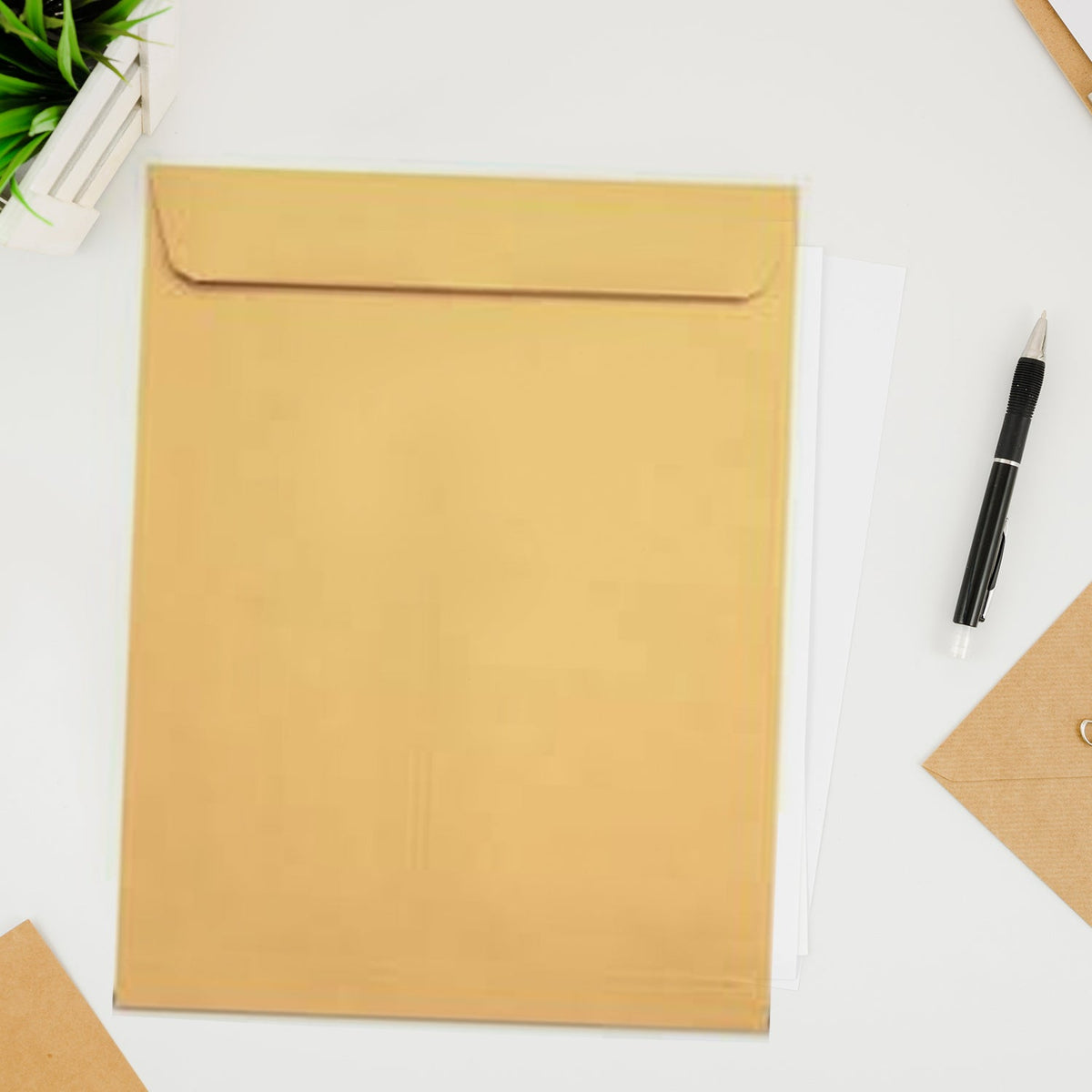 Brown Kraft Envelopes – Self-Seal for Invitations & Office – view 6