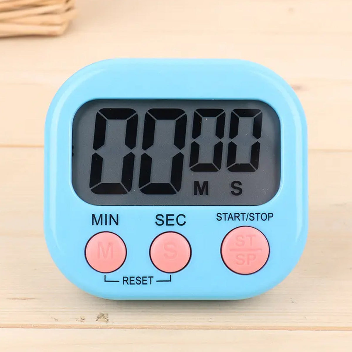 Digital Kitchen Timer – Clear Display & Stopwatch – detail view