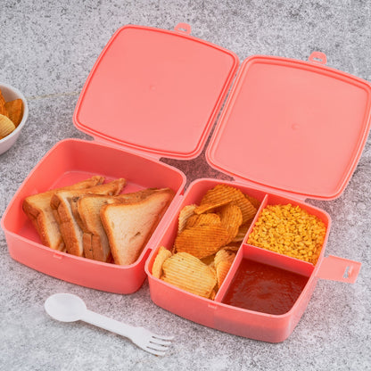 Double Layer Lunch Box – 4-Compartment Tiffin – alternate view