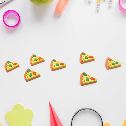 Pizza Eraser set – Fun 3D Slices for Kids' Stationery – alternate view