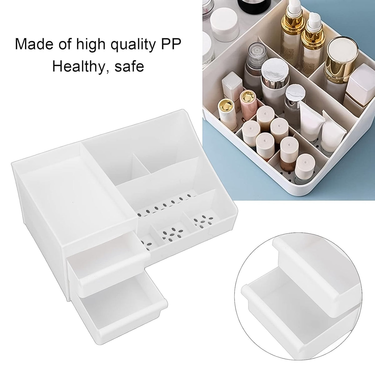 Desktop Cosmetic Storage Box – Large Capacity 9 Compartments – view 7