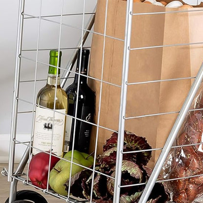 Foldable Shopping Cart – Durable Iron Frame & Dual Swivel – view 11