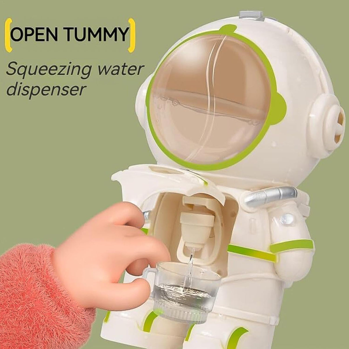 Kids Astronaut Water Bottle – Fun Sipper with Straw & Strap – close-up