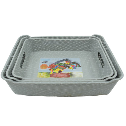 Plastic Storage Tray set of 3 – Multi-Purpose Organizer – view 7