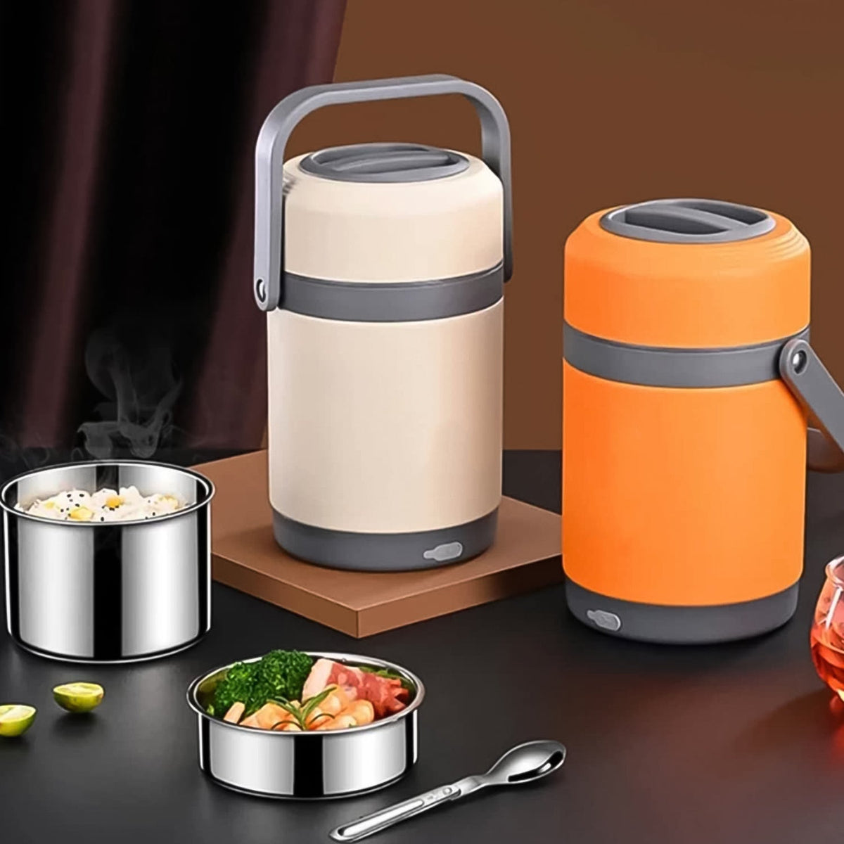 Electric Heated Lunch Box – 2L Stainless Steel – view 6