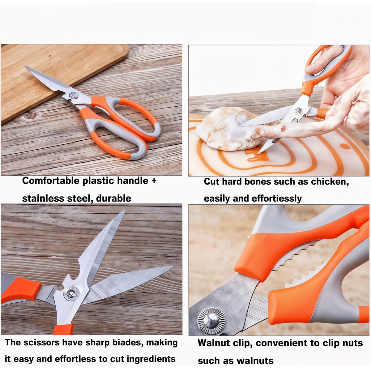 Multi-Function Kitchen Scissors – Stainless Steel Shears – view 7