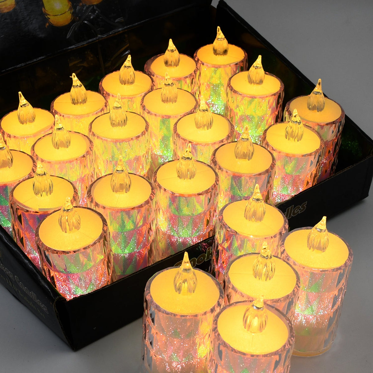 Flameless LED Tea Light Candles – 24 pc Diwali Decor – view 8
