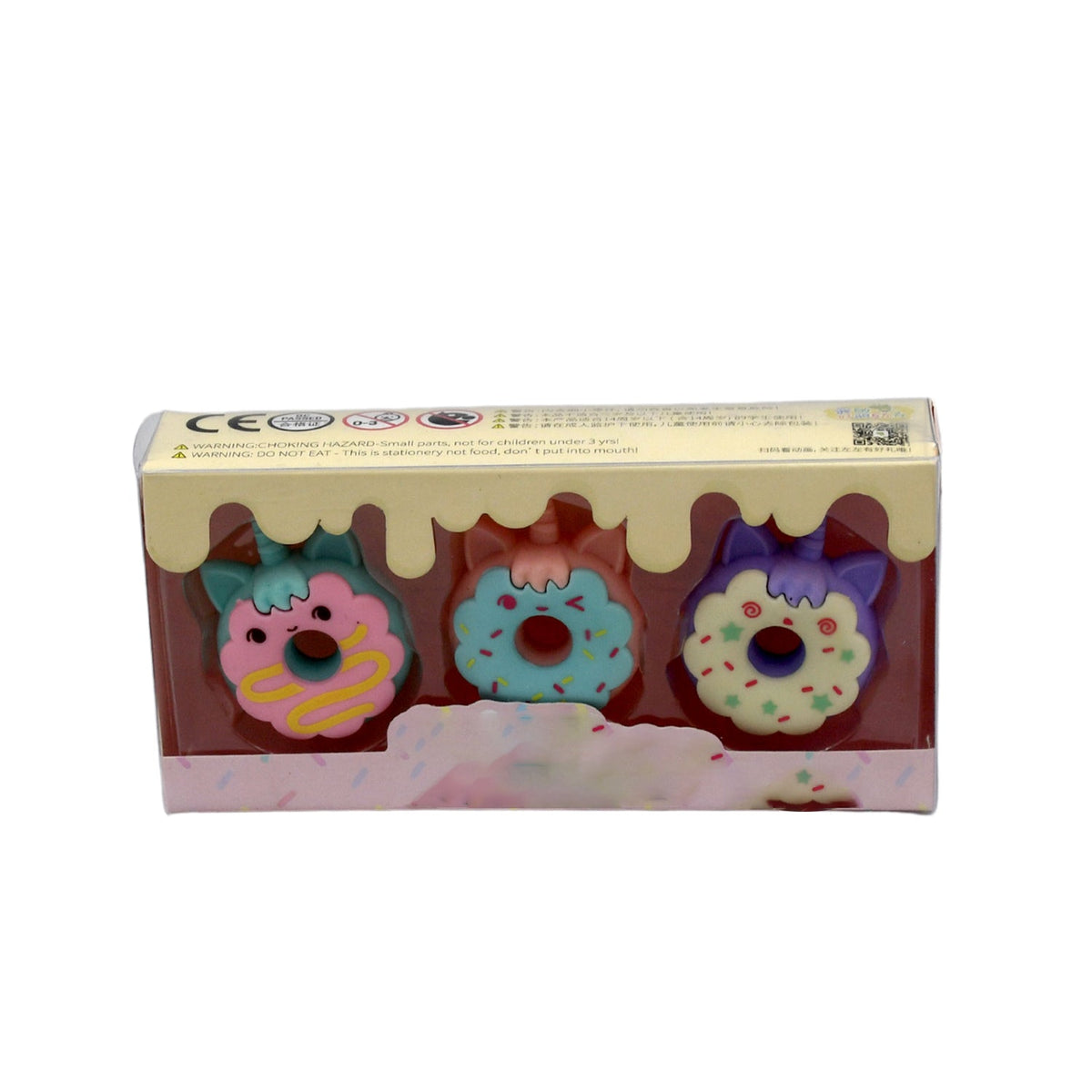 Donut Erasers – Non-Toxic 3pc set for Kids – alternate view