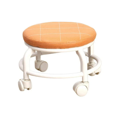 Low Height Rolling Stool – Multifunctional Plastic Seat – detail view