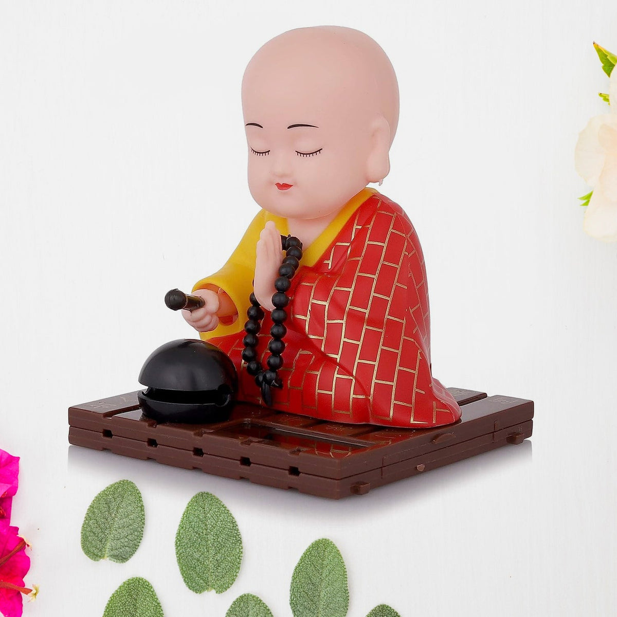 Solar Buddha Statue – Moving Head & Hand Decor – view 7