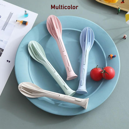 Reusable Cutlery set – 3-in-1 Spoon Fork Knife – alternate view