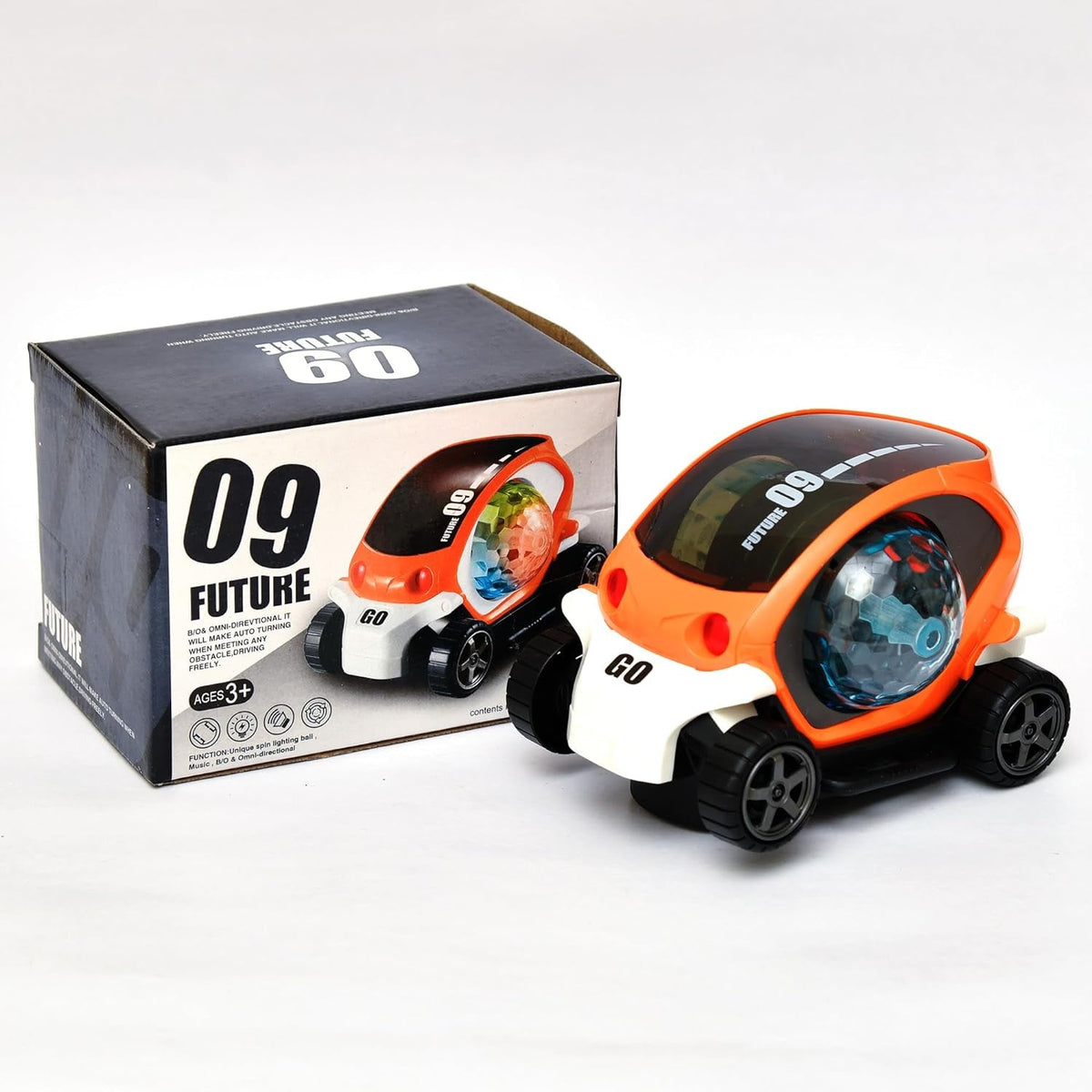 Rotating Stunt Car Toy – 360° Bump & Go Fun – detail view