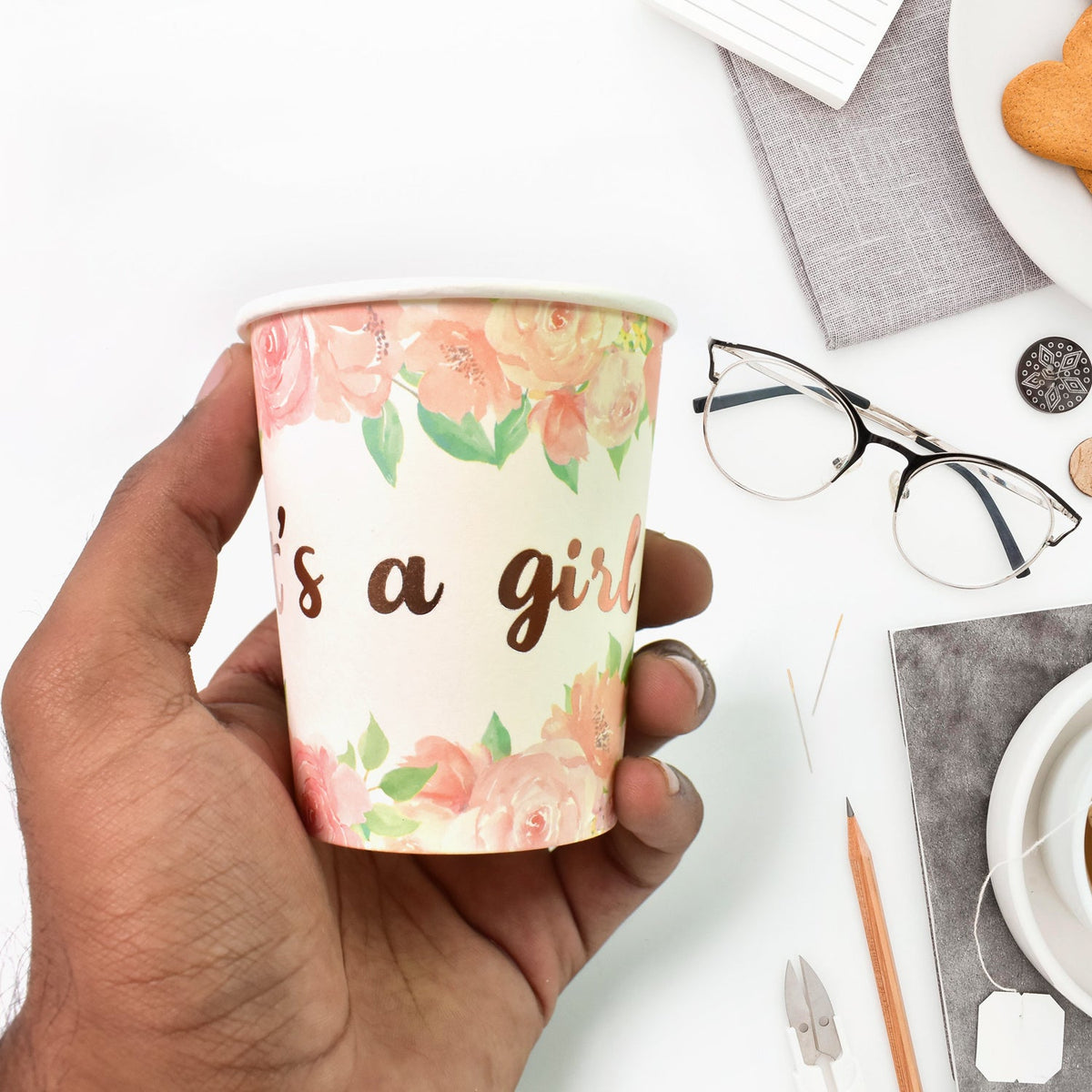 Disposable Paper Cups – Mixed Colour 3 pcs set – view 7