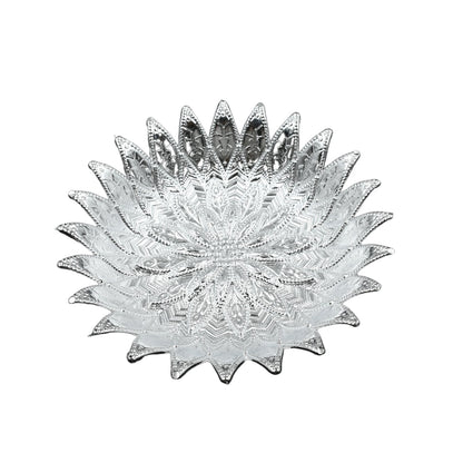 Silver Finish Serving Tray – Decorative Mukhwas & Dry Fruit – detail view