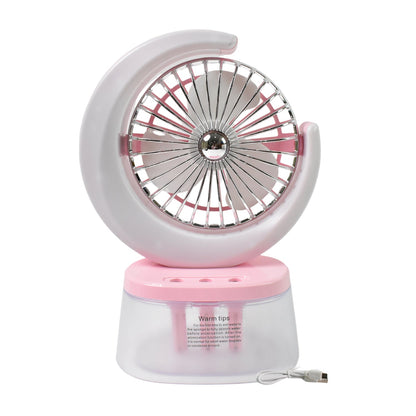 Portable Humidifying Fan – LED Light & USB – detail view