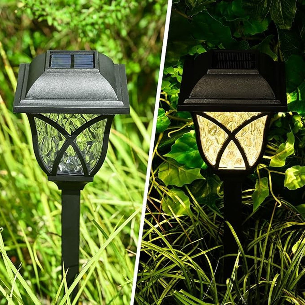Solar Pathway Lights – Water-Ripple Garden Lighting – close-up