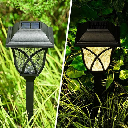 Solar Pathway Lights – Water-Ripple Garden Lighting – close-up