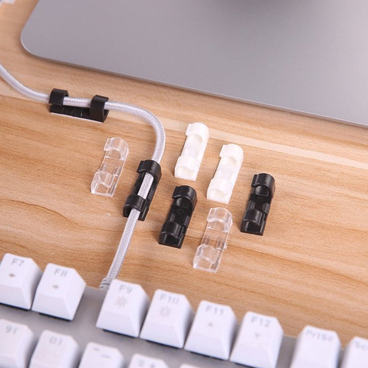 Plastic Cable Clips – Strong Adhesive Wire Organizer (20 – alternate view
