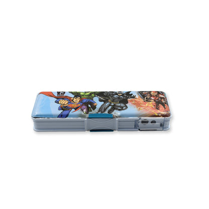 Magnetic Geometry Pencil Box – Dual Sharpener & Calculator – detail view