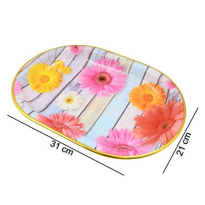 Plastic Serving Tray – Floral Design & BPA-Free – view 6