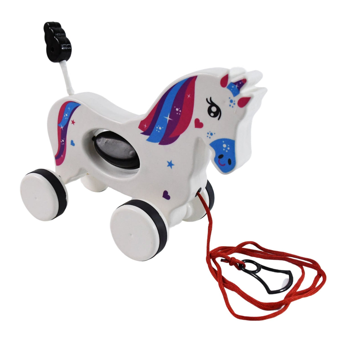 Unicorn Pull Along Toy – Encourages Toddler Walking – alternate view