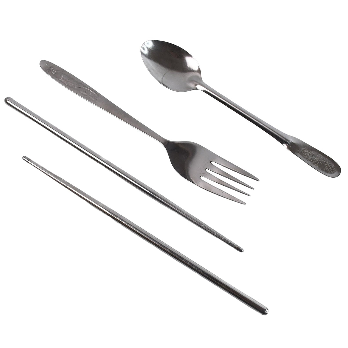 Portable Stainless Steel Cutlery set – Durable 4-Pc Travel – alternate view