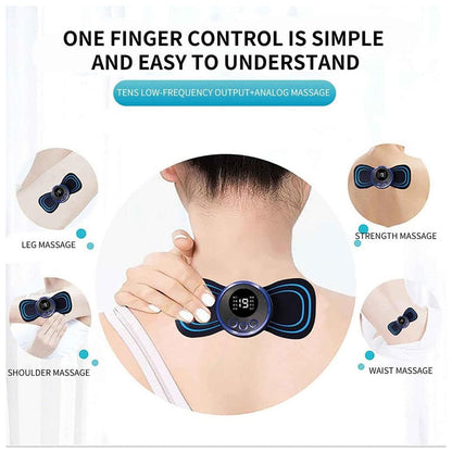 Portable Neck Massager – USB Rechargeable EMS – close-up