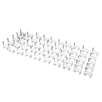 8mm Nail Cable Clips set – Durable Plastic Wire Holders – view 7