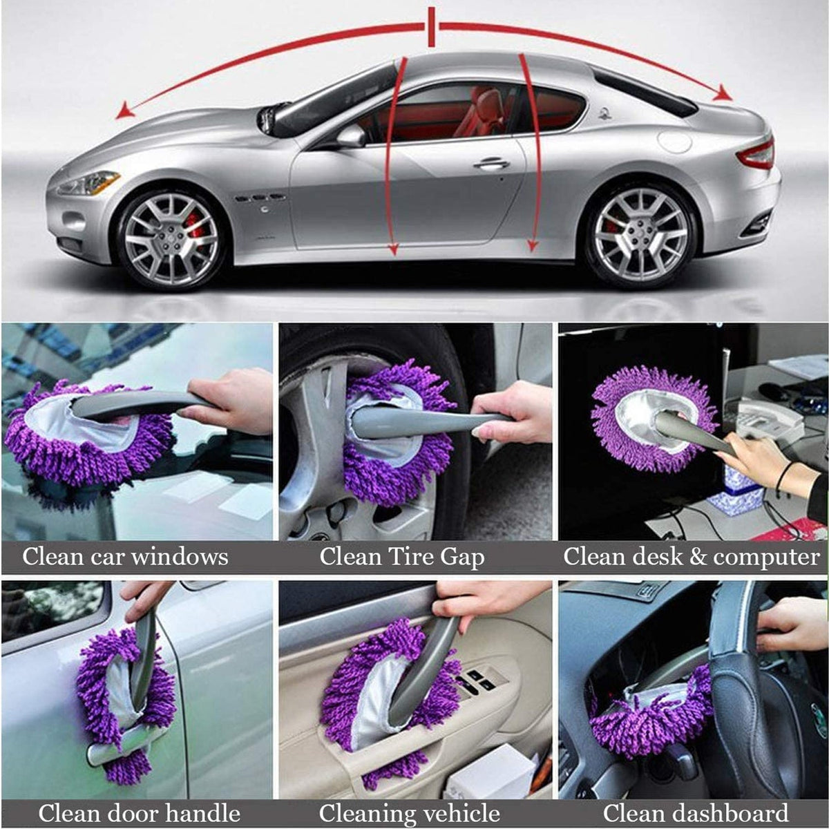 Microfiber Car Wash Brush – Streak-Free Cleaning – view 6