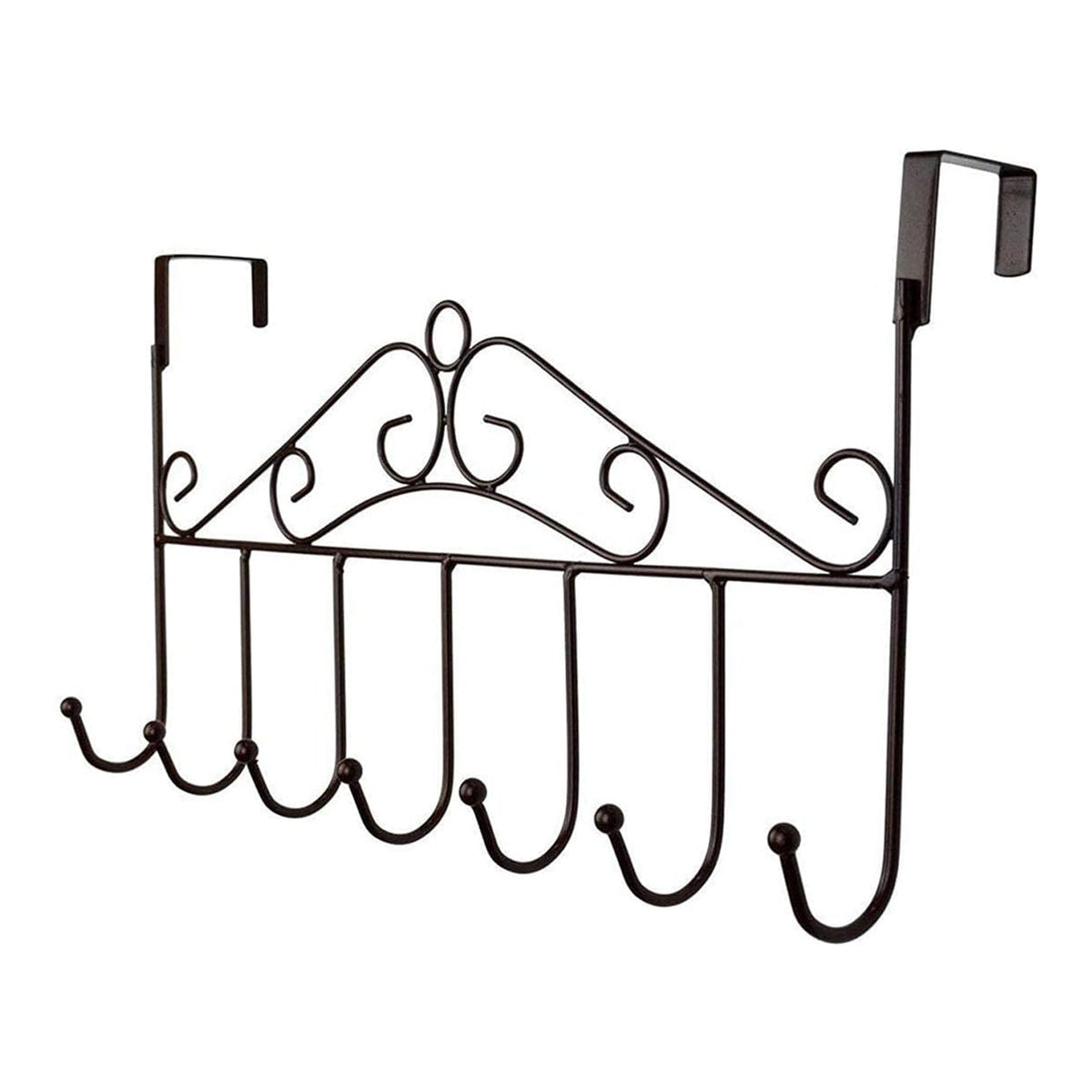 Over Door Hanger Rack – 7 Hooks Metal Organizer – alternate view