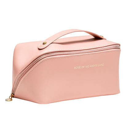 Travel Makeup Organizer Pouch – Waterproof Peach Zipper Bag – alternate view