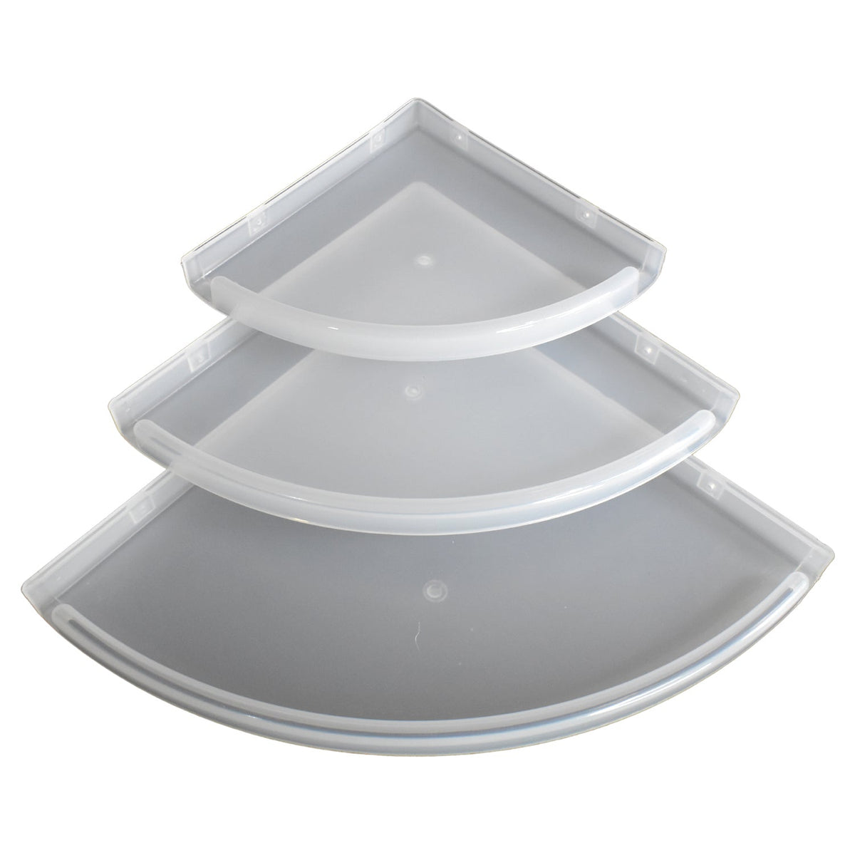 Plastic Corner Shelf set – 3 pcs Wall Mounted – alternate view