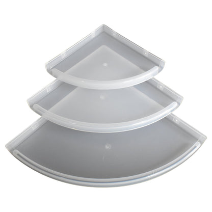 Plastic Corner Shelf set – 3 pcs Wall Mounted – alternate view