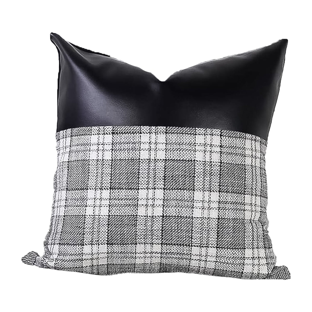 Leather & Cotton Pillow Covers – 23x22 inch set of 2 – view 6