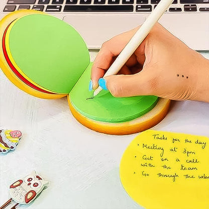 Burger Shaped Sticky Notes – Multicolor Unique Memo Pads – view 10