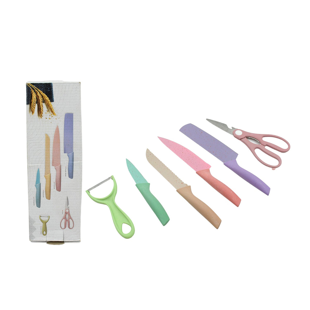 Kitchen Knife set – Professional 6 pc Steel with Storage – view 6