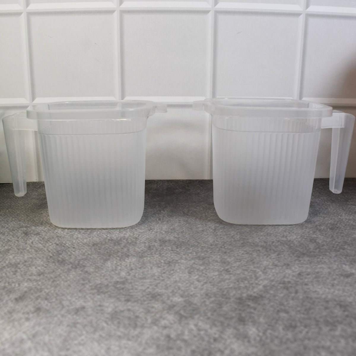 Plastic Bathroom Mugs – Transparent 1000 ml (Set of 4) – view 7