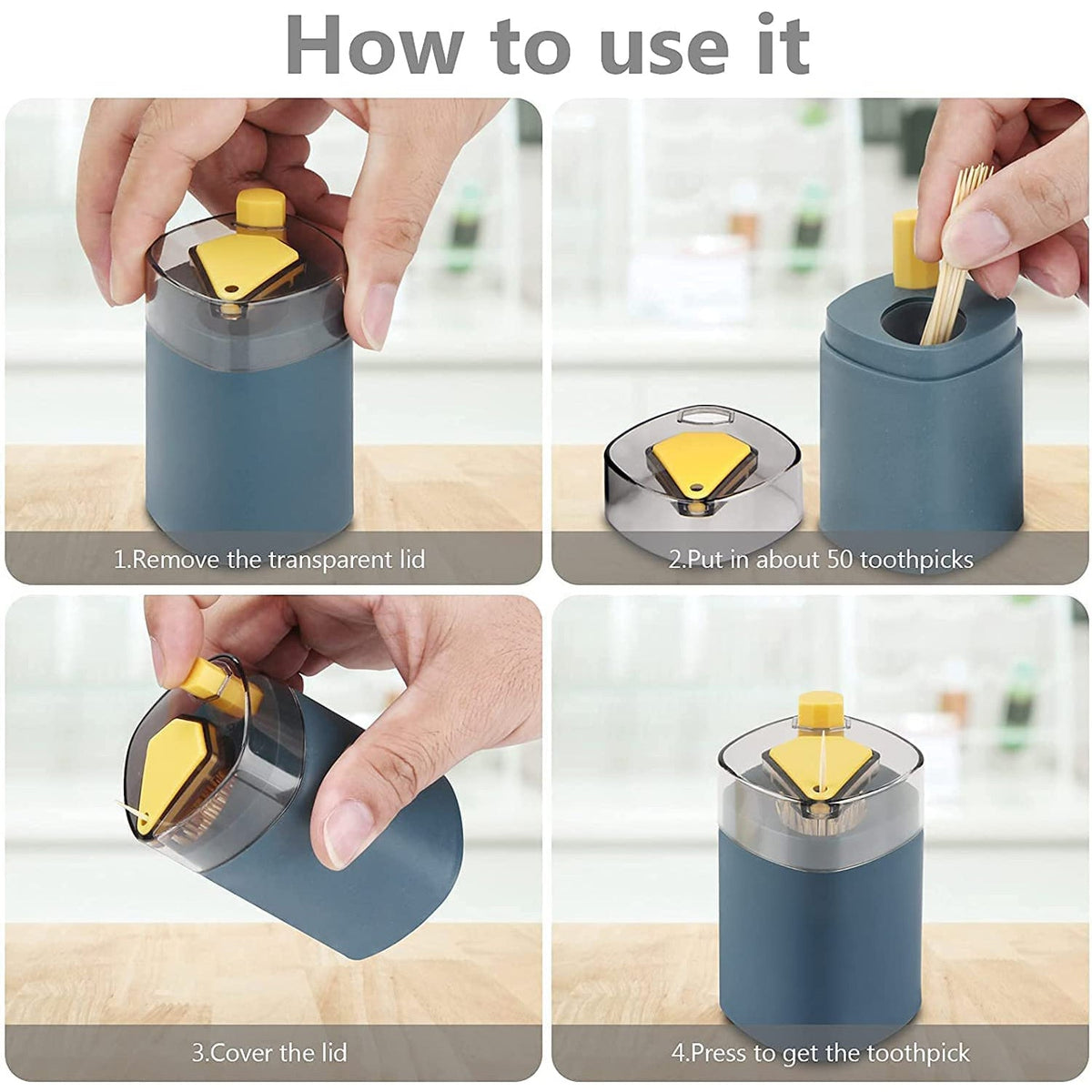 Automatic Toothpick Dispenser – Pop-Up Holder for Kitchen – view 8