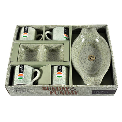 Ceramic Snack & Tea set – 6-Piece Serving – alternate view