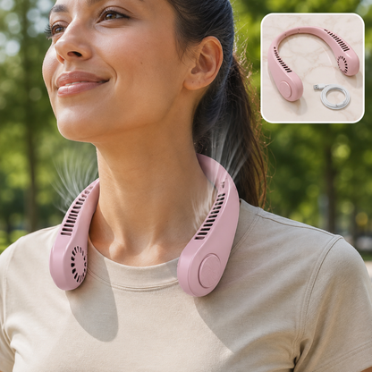 Bladeless Neck Fan – USB Rechargeable & Hands-Free