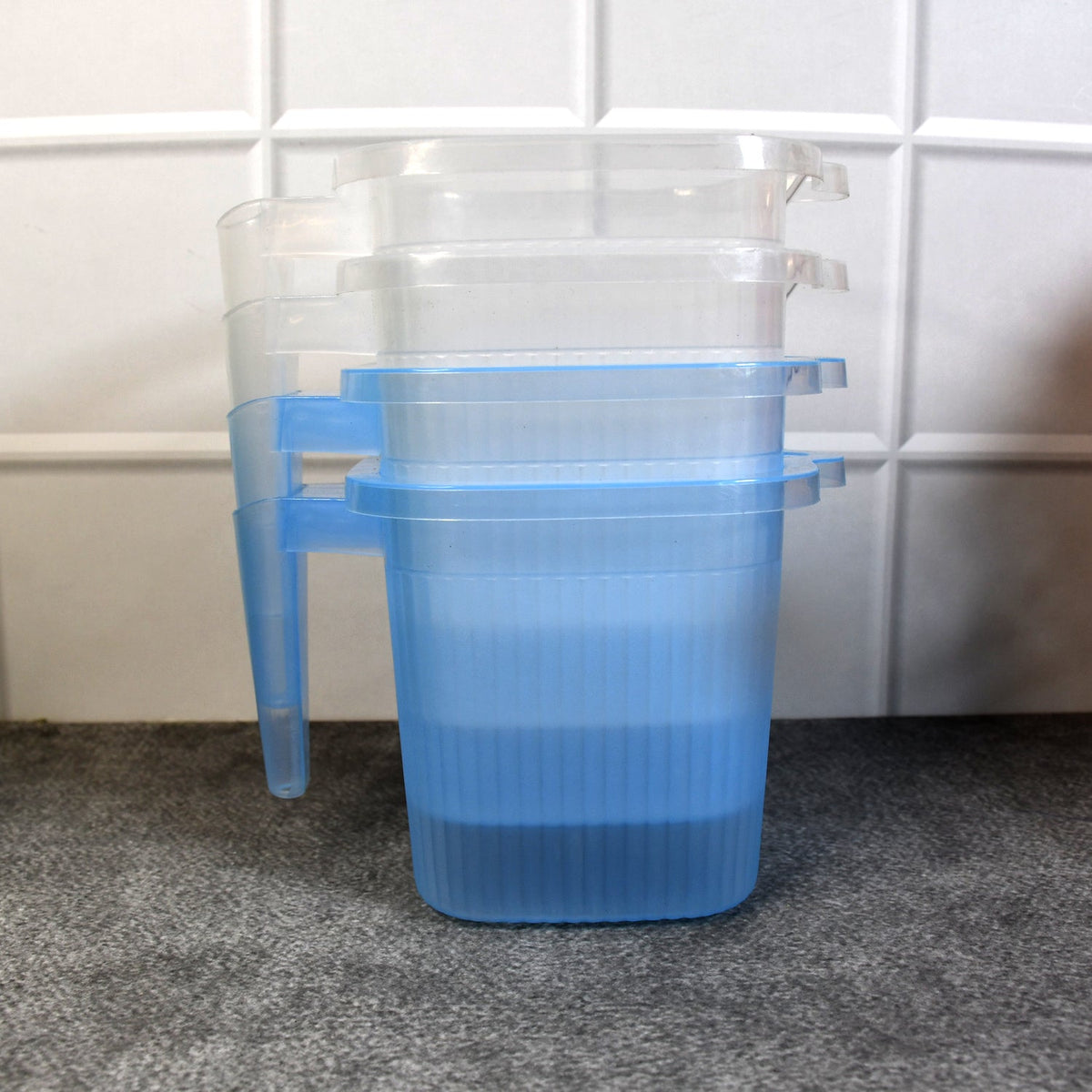 Plastic Bathroom Mugs – Transparent 1000 ml (Set of 4) – view 8