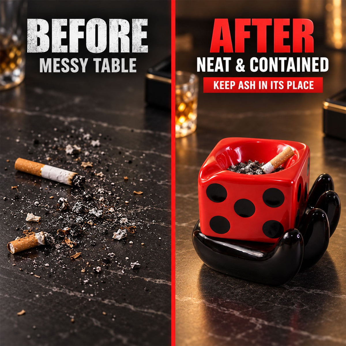 Ceramic Ashtray – Colourful Retro Smoking Accessory (1 Pc – view 10
