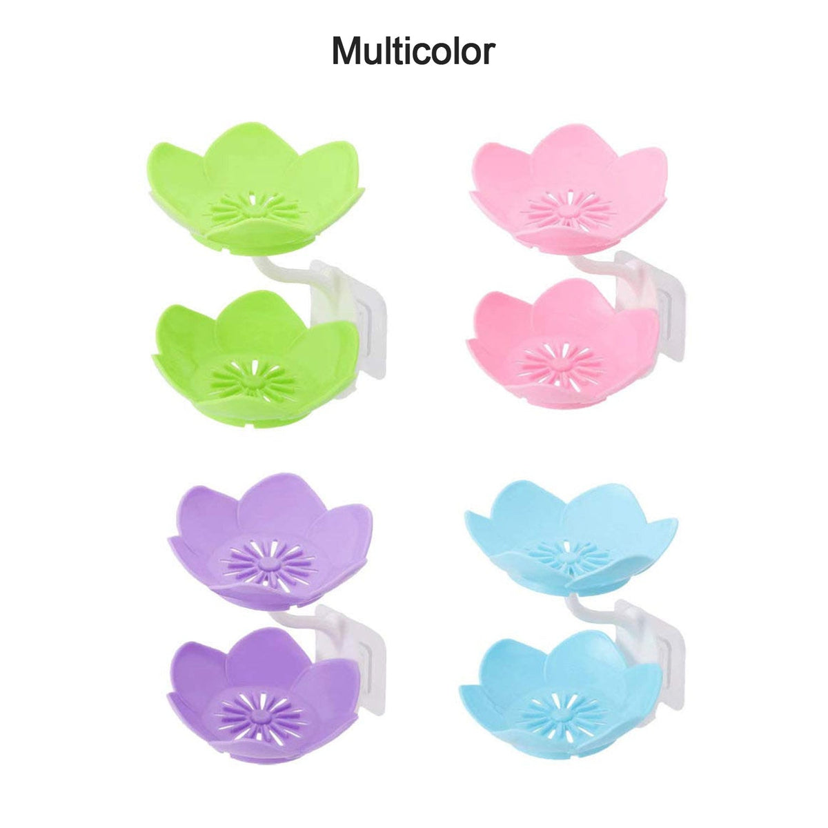 Self-Draining Soap Dish – Flower Design Bathroom Holder – view 7